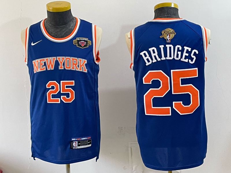 Men New York Knicks #25 Bridges blue 2026 Nike NBA jersey 072201->new york knicks->NBA Jersey